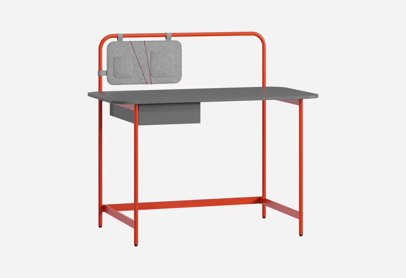 Письменный стол Изи 120x67 Графитовый/Оранжевый