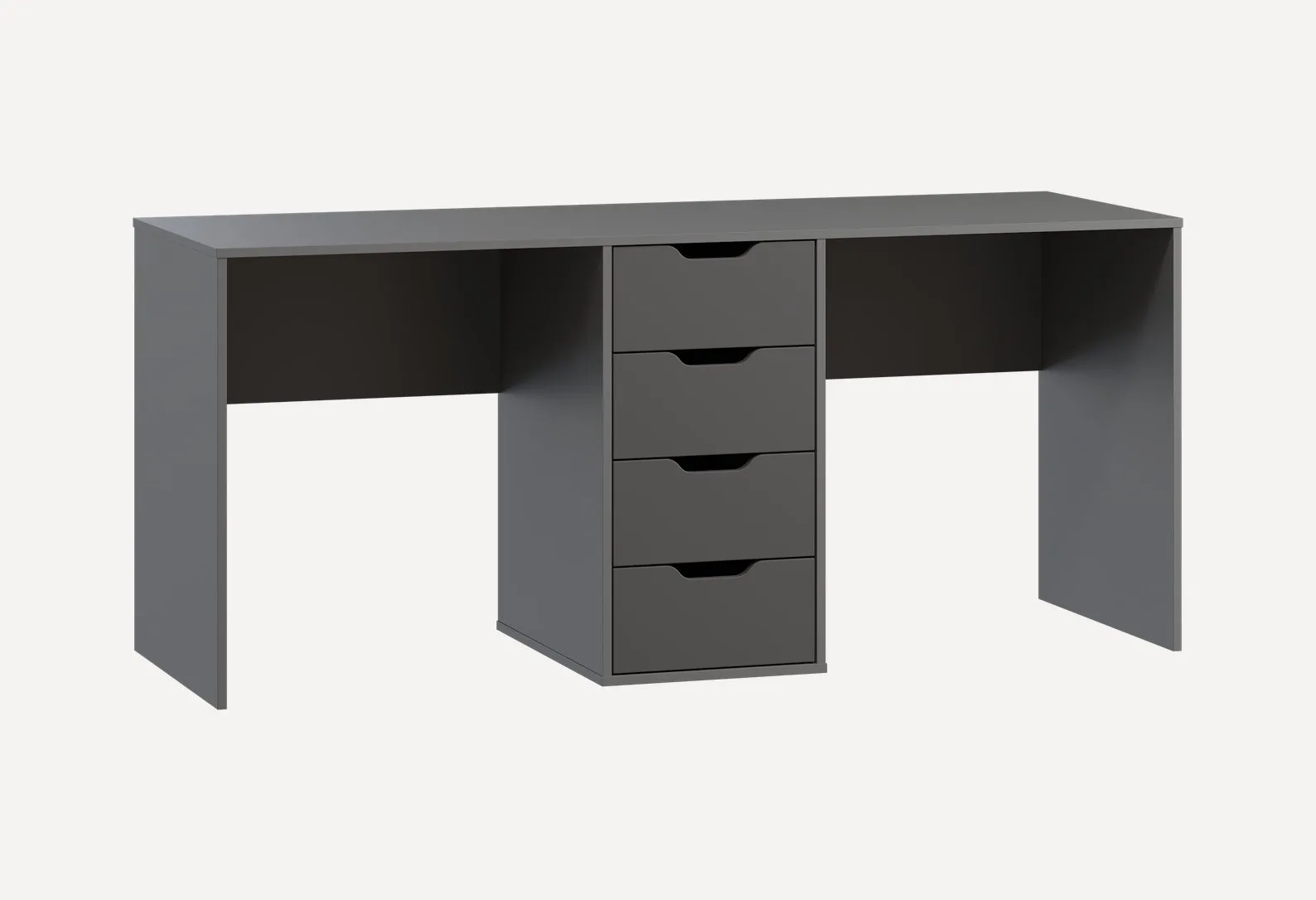 Письменный стол Клоди 173x60 Графитовый/Береза