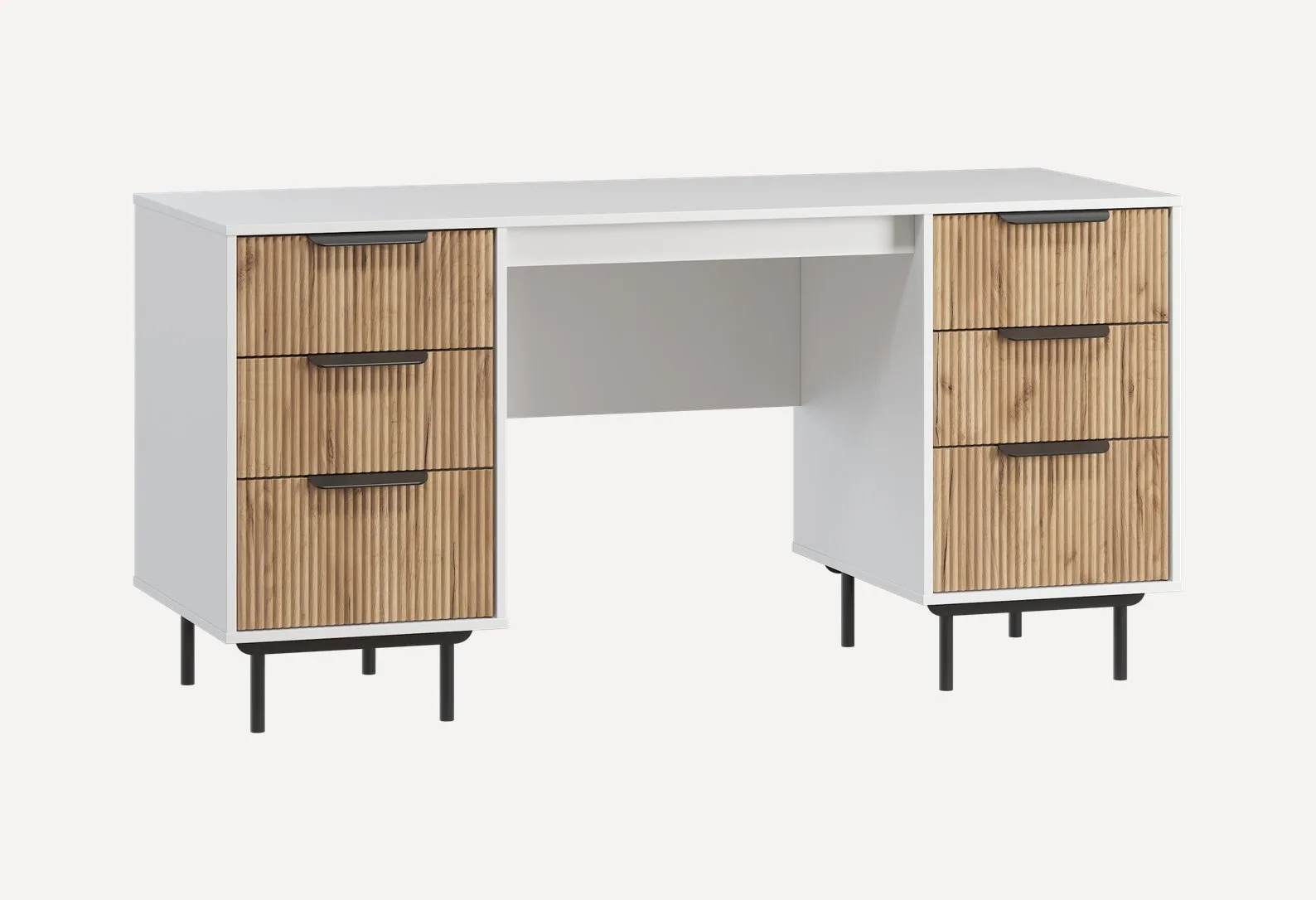 Письменный стол Леванте-1 158x60 Белый/Черный