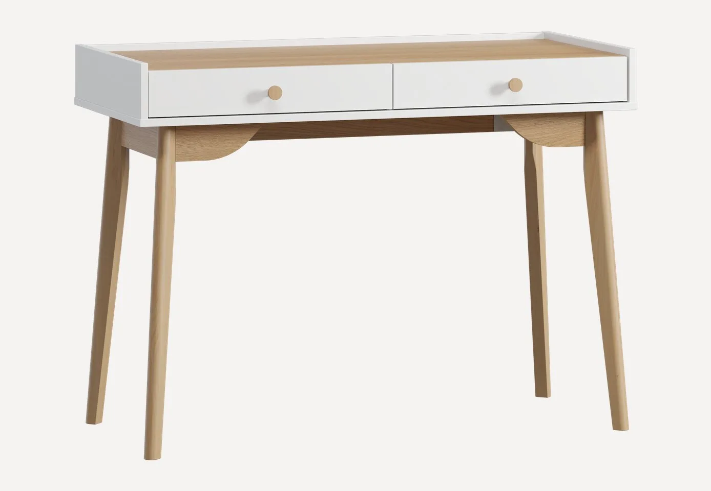 Стол Торвалль-4 110x50 Белый/Натуральный