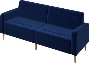 Диван MONOFIX Фоксет 202см (велюр/синий №26)