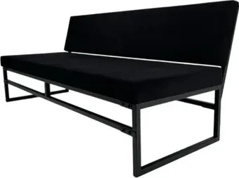 Диван N3 Лофт Модис со спинкой 200x50x82 (черный)