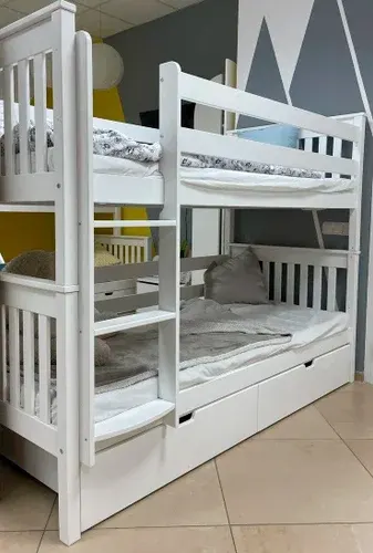 Двухъярусная кровать Kinderwood Вуди-4 200х90 с ящиками (белый)