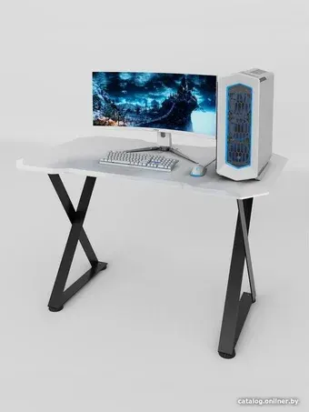 Геймерский стол VMMGame Edge Dark White Carbon ND-1BKWTCN