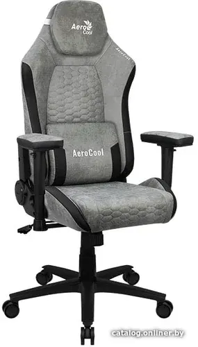 Игровое (геймерское) кресло AeroCool Crown AeroSuede (каменно-серый)