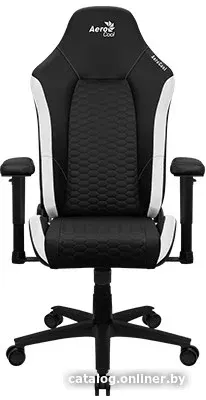 Игровое (геймерское) кресло AeroCool Crown Leatherette (черный/белый)