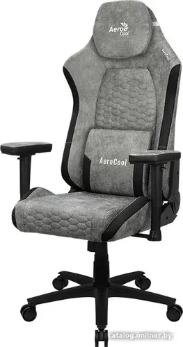 Игровое (геймерское) кресло AeroCool Crown Plus AeroSuede (серый)