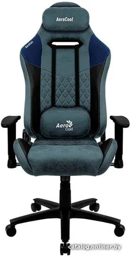 Игровое (геймерское) кресло AeroCool Duke Steel Blue (черный/синий)