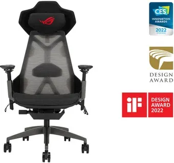 Игровое (геймерское) кресло ASUS ROG Destrier Ergo SL400 (черный, Mesh)
