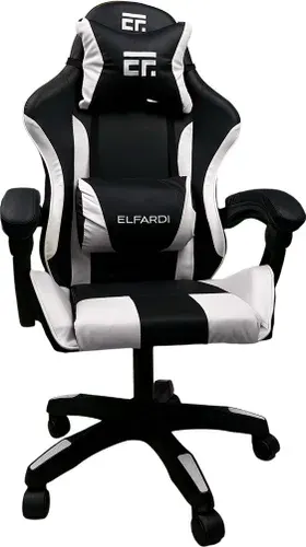 Игровое (геймерское) кресло Elfardi 733F (черный/белый)