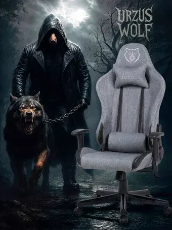 Игровое (геймерское) кресло URZUS Wolf UR-7351114 (серый/черный)