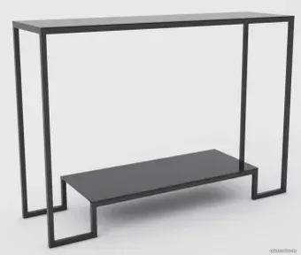 Консольный стол Hype Mebel Голд гласс 80x35 (черный/стекло черное)