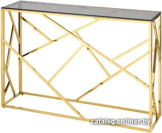 Консольный стол Stool Group Арт Деко 115x30 ECST-015-TG-SK (стекло Smoke/сталь золото)