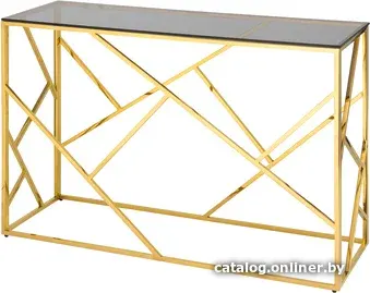 Консольный стол Stool Group Арт Деко 120x40 ECST-015-TG-SK (стекло Smoke/сталь золото)