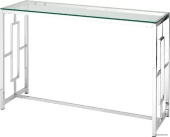 Консольный стол Stool Group Бруклин 120x40 (прозрачное стекло/сталь серебристый)