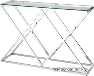 Консольный стол Stool Group Инсигния 115x30 ECST-026 (прозрачное стекло/сталь серебристый)