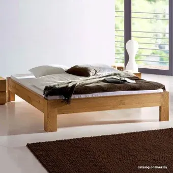 Кровать Belmassiv Баямо без изголовья 90x200 (срощенный дуб/табачный дуб)