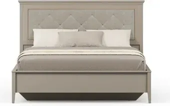 Кровать Black Red White Classic LOZ160x200 с мягким элементом М (глиняный серый/глиняный серый)