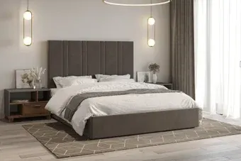 Кровать Bravo Мебель Харви 160x200 велюр (капучино (вар.1))