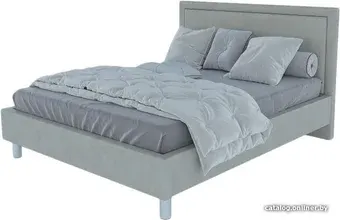 Кровать Craftmebel Ascot 200x160 (с ПМ, вельвет, серый)