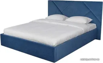Кровать Craftmebel Birma 200x160 (с ПМ, вельвет, синий)