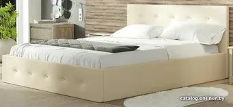 Кровать Craftmebel Долорес 200x160 (с ПМ, экокожа, бежевый)