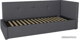 Кровать Craftmebel Киото 200x80 (с ПМ, рогожка, темно-серый)