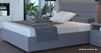 Кровать Craftmebel Spring 200x160 (с ПМ, рогожка, темно-серый)