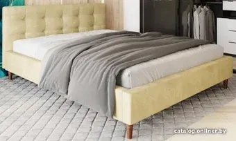 Кровать Craftmebel Texas 200x160 (вельвет, бежевый)