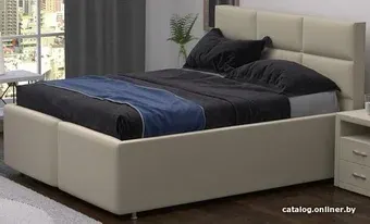 Кровать Craftmebel Trast 200x160 (с ПМ, экокожа, бежевый)