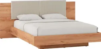 Кровать Doma Леон 140x200 (дуб бунратти/софт грин)