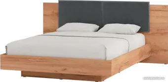 Кровать Doma Леон 180x200 (дуб бунратти/софт грей)