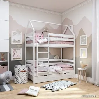 Кровать-домик Dreams Classic+ 180x90 (белый)