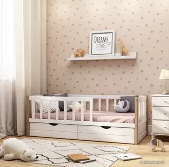 Кровать Dreams Basic Бук 180x90 (натуральный)