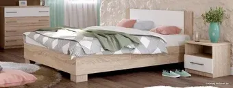 Кровать Империал Аврора 120x200 (дуб сонома/белый)