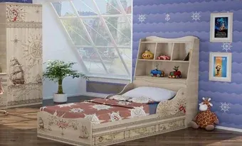 Кровать Ижмебель Квест 5 190x90 с ящиками комплектация 1