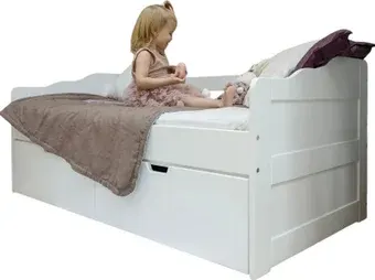 Кровать Kinderwood Лотос-1 190х80 с ящиками (белый)
