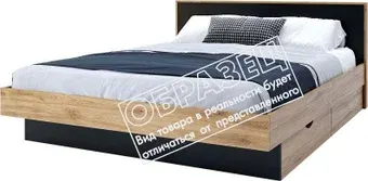 Кровать КМК Мебель Мишель 900 КМК 0961.5 (дуб наварра/антрацит)