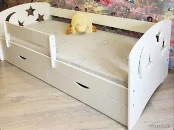 Кровать КомТехЛайн Ночь 180x80 (белый)