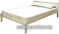 Кровать Мебельград Рино 120x200 с опорными брусками (массив сосны без покрытия)