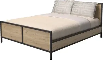 Кровать Millwood Neo Loft КМ-2.8 Л 207x186.5x94 (дуб золотой Craft/металл черный)