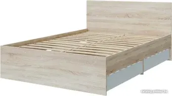 Кровать MLK Лори 200x140 с ящиками (дуб сонома светлый)