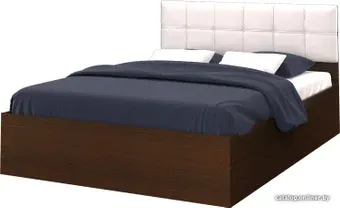 Кровать MLK Селена 200x160 (дуб атланта/экокожа Vega White)