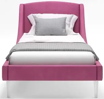 Кровать MONOFIX Лотти 90x200 (микровелюр/бордовый)