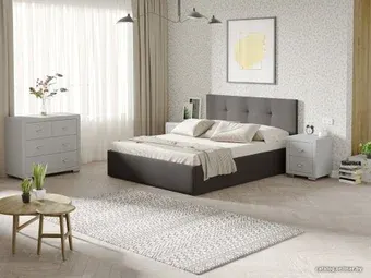 Кровать Ormatek Uno 140x200 (рогожка, тетра брауни)