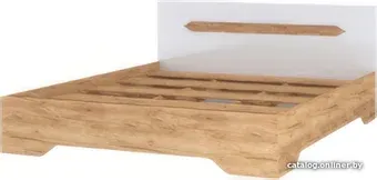 Кровать Столица Мебели Валирия 160x200 КР 034 (белый глянец/дуб крафт золотой)