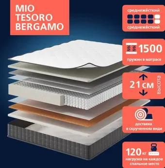 Матрас Mio Tesoro Bergamo 120x200 (джерси трикотаж)