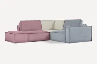 Модульный диван Divan Этен 1 Vertical Mix 171810 (розовый)