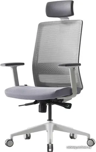 Офисное кресло Bestuhl S30G110L (белая крестовина, черный/серый)