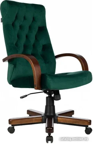 Офисное кресло Бюрократ T-9928WALNUT Fabric (зеленый Italia Green/дерево)